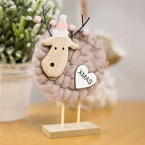 Новогоднее украшение рождественские олени Магиш, розовый
