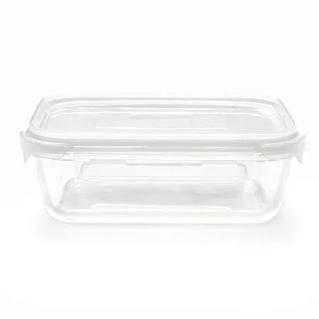 Контейнер "Dinner" из боросиликатного стекла, герметичный, белый