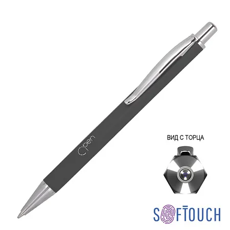 Ручка шариковая "Stanley", черный, покрытие soft touch