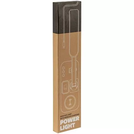 Настольная лампа с беспроводной зарядкой Power Light, белая