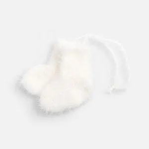 Подвеска на елку «Вьюшка», носочки, белая