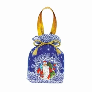 №5 МЕШОЧЕК УЗОРНЫЙ синий  850 грамм новогодний подарок классический