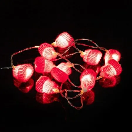 Гирлянда Cosy Poms, красная