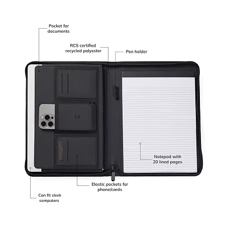 Органайзер VINGA Baltimore из переработанного PU RCS, A4