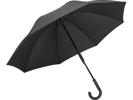 Зонт-трость Carbon с куполом из переработанного пластика