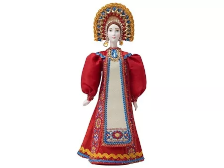 Подарочный набор: кукла фарфоровая, чай Малина с мятой