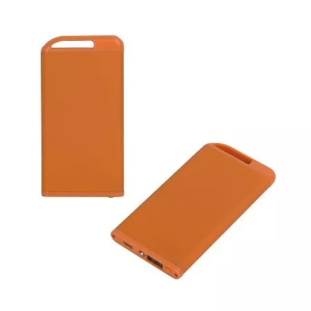 Зарядное устройство "Theta" с фонариком, 4000 mAh, голубой, покрытие soft touch#