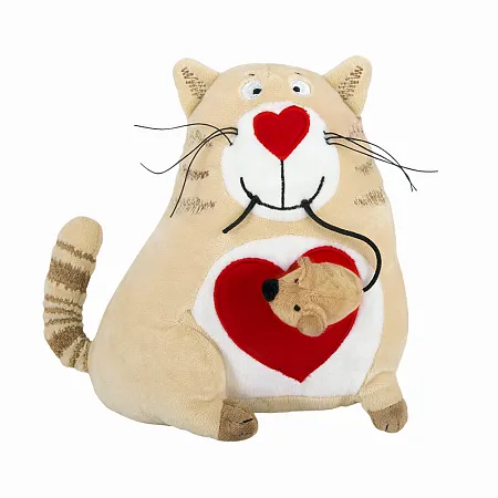 №4 МЯГКАЯ ИГРУШКА КОТ И МЫШЬ 700 грамм новогодний подарок классический