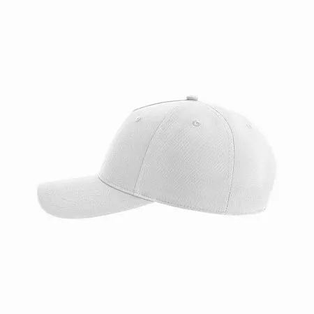 Бейсболка FIJI, 5 клиньев, 100 % переработанный полиэстер, липучка, белый
