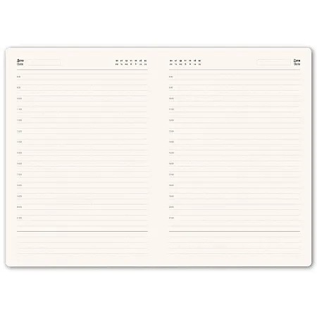 Ежедневник недатированный Boomer, А5,  белый, кремовый блок, без обреза