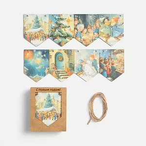 Деревянные флажки «Праздничные мотивы»