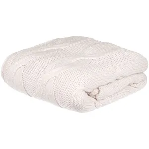 Плед Snefald, жемчужно-белый