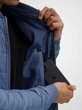 Куртка унисекс Warmbridge, синяя (джинс)