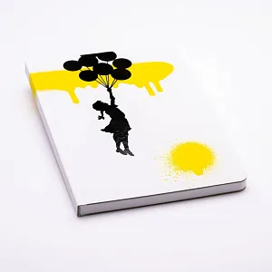 Блокнот линованный Pininfarina Banksy Улетающая девочка из каменной бумаги, А5