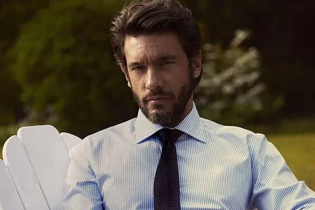 Рубашка мужская в полоску RENO, серая