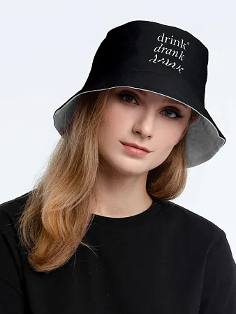 Панама «Дитя ночи» со светящимся принтом, черная