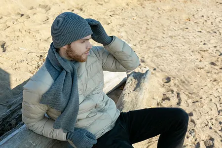 Шарф Bernard, светло-серый