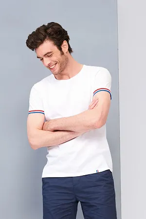 Футболка мужская Rainbow Men, темно-синяя с ярко-синим