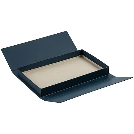 Коробка подарочная под ежедневник, флешку и ручку, серебристая