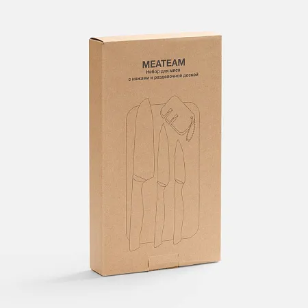 Набор для мяса Meateam с ножами и разделочной доской
