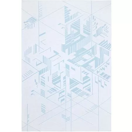 Плед Winterflake, бело-голубой с люрексом