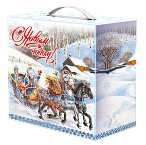 №7 ТРОЙКА ЛОШАДЕЙ 1500 грамм новогодний подарок классический