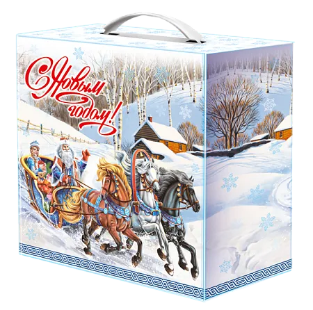 №7 ТРОЙКА ЛОШАДЕЙ 1500 грамм новогодний подарок классический