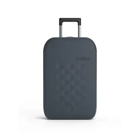 Чемодан складной Rollink Vega II 55x40x20 см, 2 колеса, серо-синий