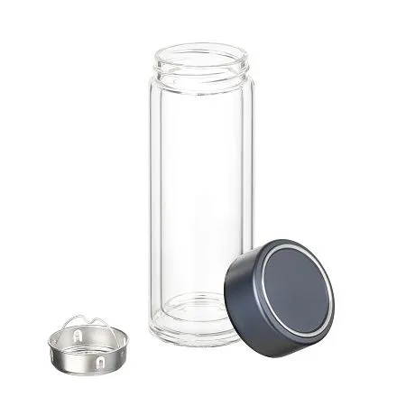 Бутылка стеклянная с двойными стенками, Aravia, 380 ml, синяя