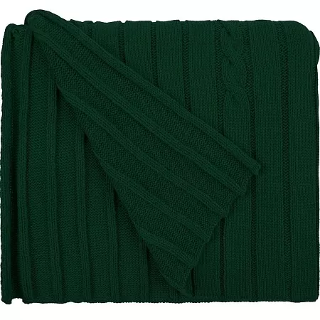 Плед Tressa, темно-зеленый