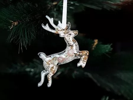 Набор елочных игрушек: Снегирь, Олень, Ель