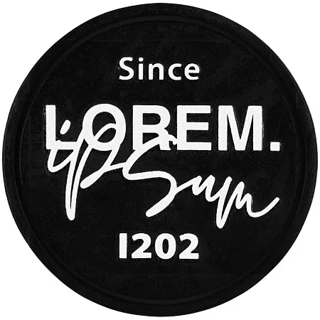 Лейбл из ПВХ Dzeta Round, M черный