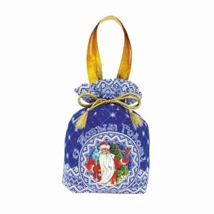 №5 МЕШОЧЕК УЗОРНЫЙ синий  850 грамм новогодний подарок классический