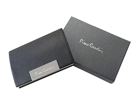 Визитница Pierre Cardin, чёрная/серебристая