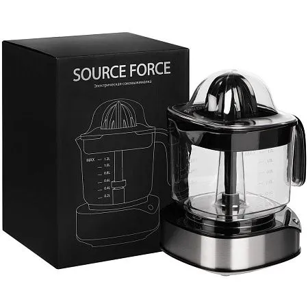 Электрическая соковыжималка для цитрусовых Source Force, серебристо-черная