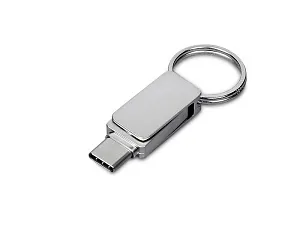 USB 3.0- флешка Mercury на 16 Гб с поворотным механизмом и дополнительным разъемом Type-C