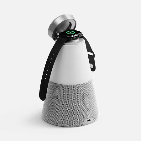 Bluetooth-колонка с беспроводной зарядкой и подсветкой Cone Sonance, серая