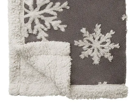 Плед Snowflake новогодний с капюшоном