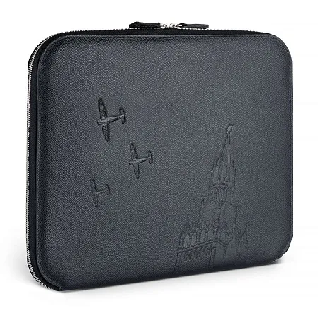 Папка для документов Gourji "Спасская башня" 35х27х3 черная кожа