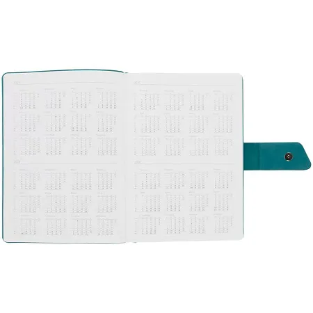 Ежедневник Strap, недатированный, черно-бирюзовый