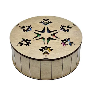 ШКАТУЛКА ХДФ 1500г, коричневый