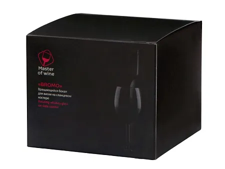 Вращающийся бокал для виски на сланцевом костере Bromo