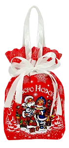 МЕШОЧЕК КРАСНЫЙ "С ПРАЗДНИКОМ" 600 г (9)