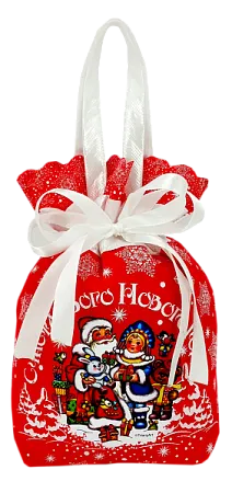 МЕШОЧЕК КРАСНЫЙ "С ПРАЗДНИКОМ" 600 г (9)