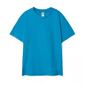 Футболка детская REGENT KIDS, ярко-бирюзовая