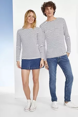 Футболка мужская MARINE MEN, белая с темно-синим