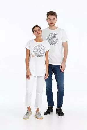 Футболка «Качели», белая