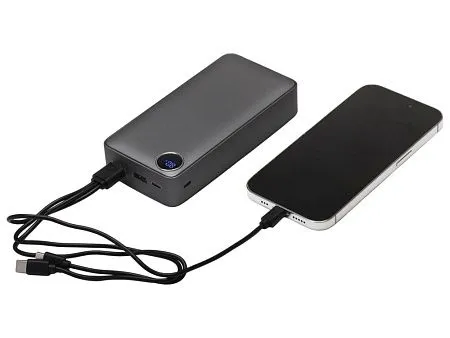 Внешний аккумулятор Mild Pro c быстрой зарядкой QC/PD, металлик soft-touch, 20 000 mAh