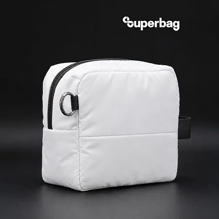 Несессер Superbag Bubble, стёганый, на молнии, с креплением на кольцо-карабин