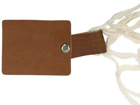 Авоська Dream из натурального хлопка с кожаными ручками, 15 л